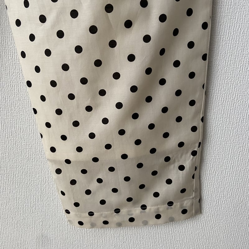 Hands of creation コットンキュプラドットイージーパンツ Hands of creation コットンキュプラドットイージーパンツ