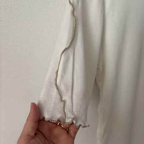 qiri コットン強撚フライス 半袖カットソー