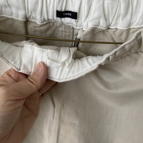 TISSU  サフィランリネンデニム イージーテーパードパンツ