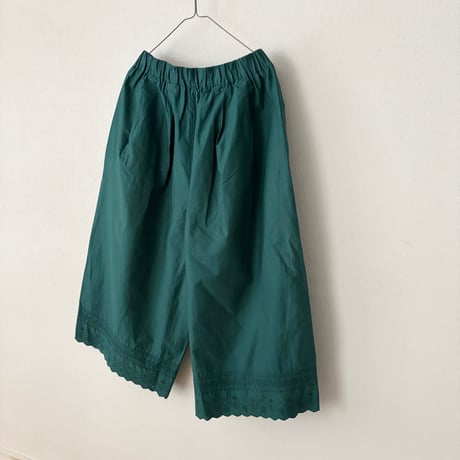 Hands of creation 40/-キャンブリック広巾刺繍 キュロットスカート