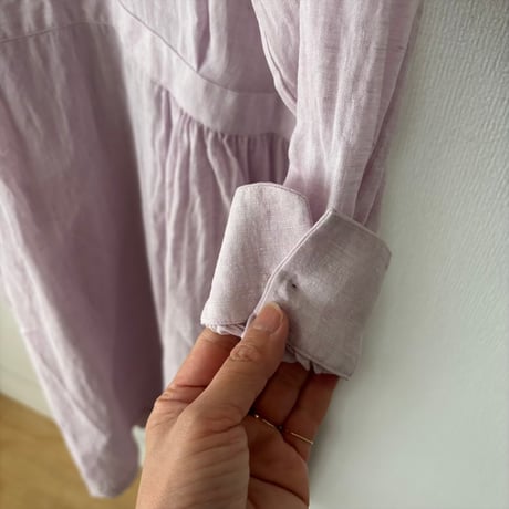 atelier naruse linen shirt  one-piece ・lavender pink