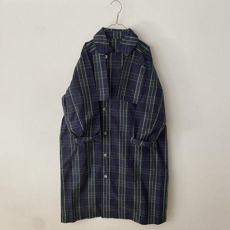 TISSU HIGH DENSITY EFFORTLESS TRENCH  ・ブラックウォッチ
