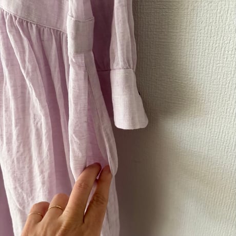 atelier naruse linen shirt  one-piece ・lavender pink