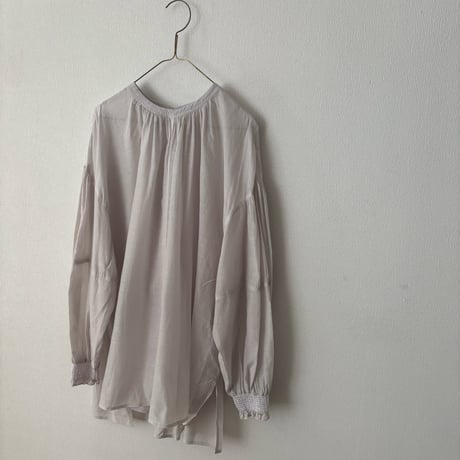 yuni コットンキュプラ gather sleeves blouse