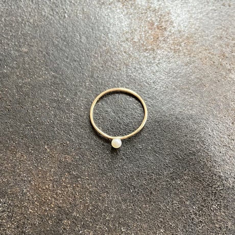 mamelon×itonowa Life  line pearl  ring