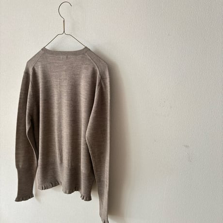 homspun 梳毛12G クルーネックカーディガン