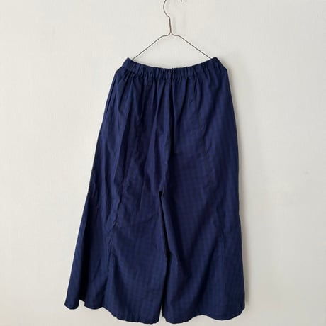 raha　edodaki gingham check flare wide pants