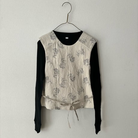 qiri   flower quilt jacquard vest