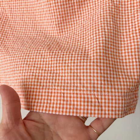 NATURAL LAUNDRY サッカーギンガムチェック エッグパンツ
