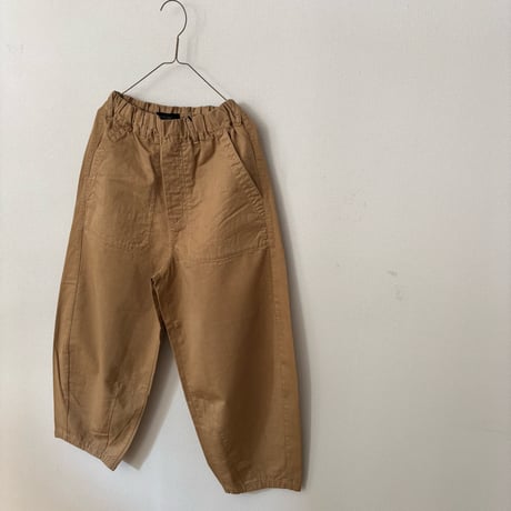 Hands of creation コットンリネンツイル イージーワークバレルパンツ