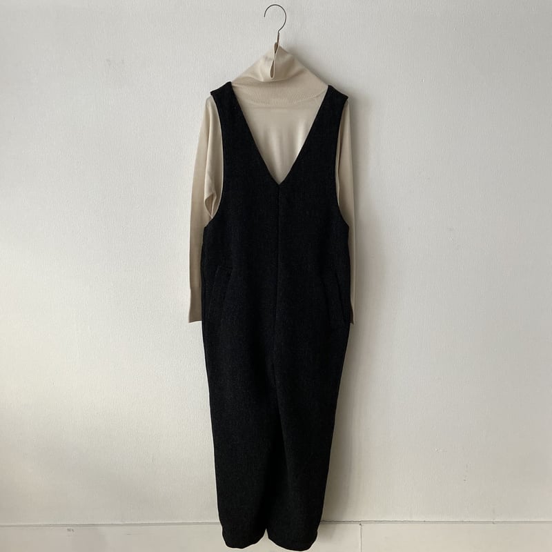 UNIVERSAL TISSU オリジナルウールヘリンボン サロペット | itonowa