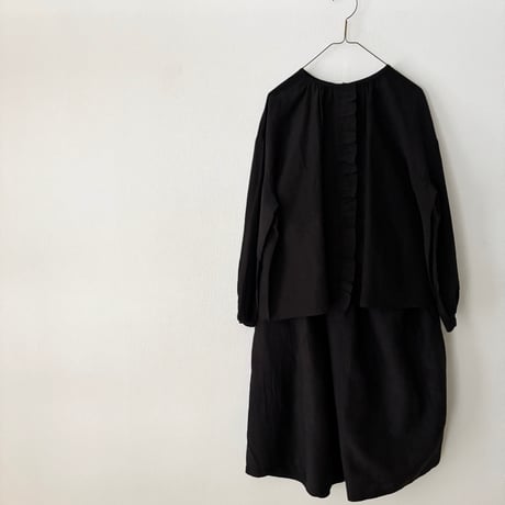 Hands of creation キュプラコットンリネン桐生シワ タックバレルキュロットスカート