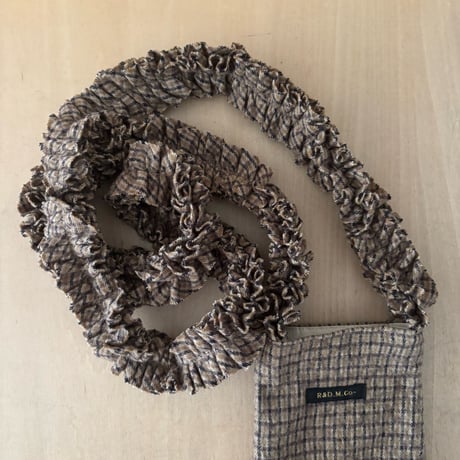 オールドマンズテーラー COTTON WOOL FRILL SHOULDER BAG・Check
