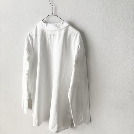 homspun バルキーシーチング フラットカラーブラウス