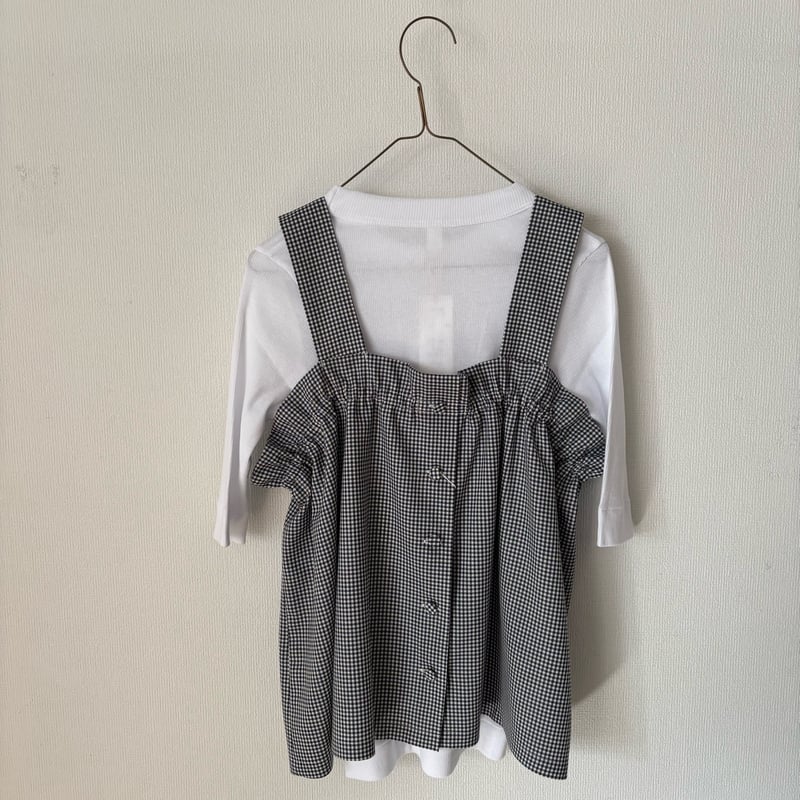 yuni washable wool ギンガムチェック ビスチェ | itonowa Lif