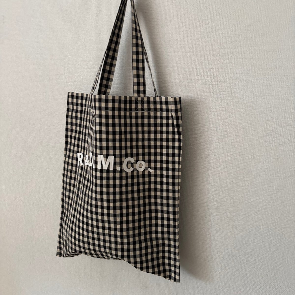 オールドマンズテーラー GINGHAM CHECK TOTE BAG・Black | iton