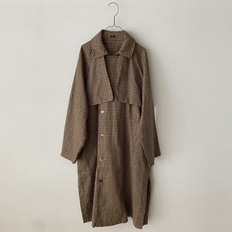 TISSU 先染めチェック HIGH DENSITY EFFORTLESS TRENCH