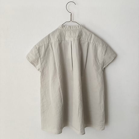 OUVERT 60/-ツイルF-COLD スタンドカラーブラウス