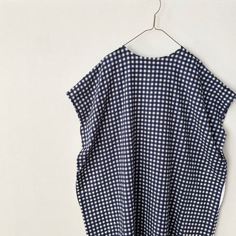 somewearclothing  2wayワンピース　ネイビーギンガム
