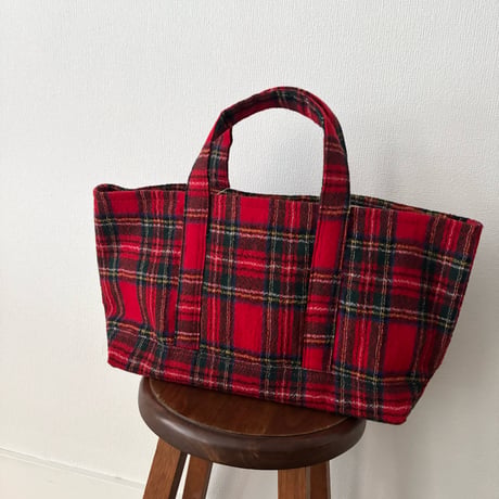 オールドマンズテーラー WOOL TARTAN CHECK TOTE BAG  Sサイズ　Royal Stewart