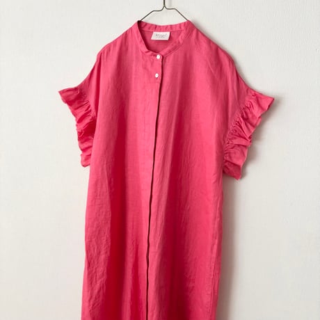 yuni 60/1 Linen gather sleeves ワンピース