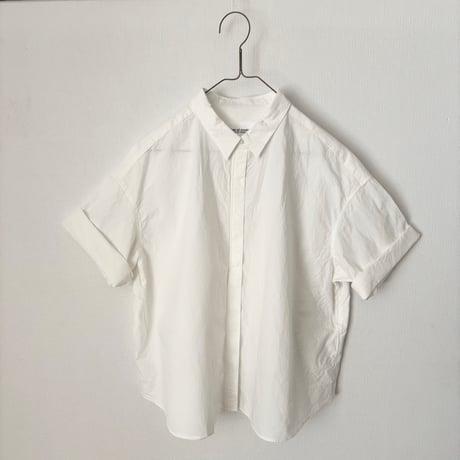 Hands of creation コットンリネン タイプライターファナージュ シンプル半袖シャツ