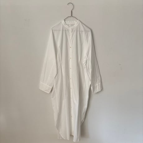 yuni コットンキャッチワッシャー タックシャツワンピース