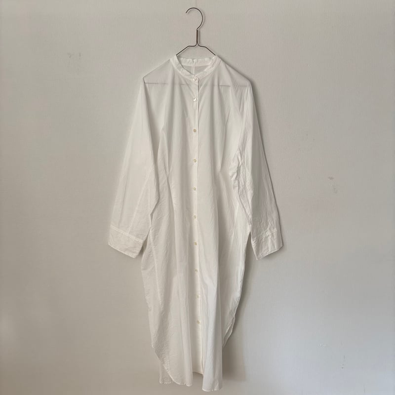yuni コットンキャッチワッシャー タックシャツワンピース | itonowa