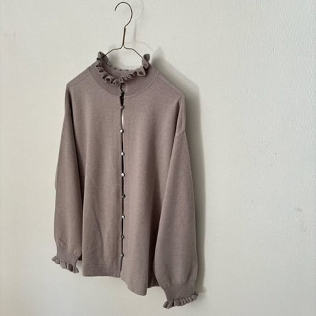 Hands of creation  super merino ポイントフリル2wayカーディガン
