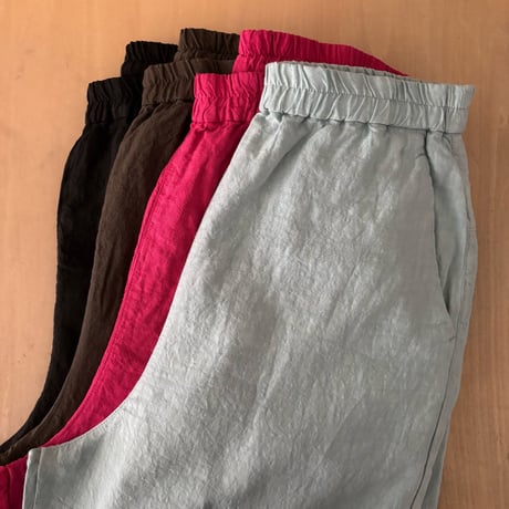 Hands of creation  fanage Linen イージーテーパードパンツ