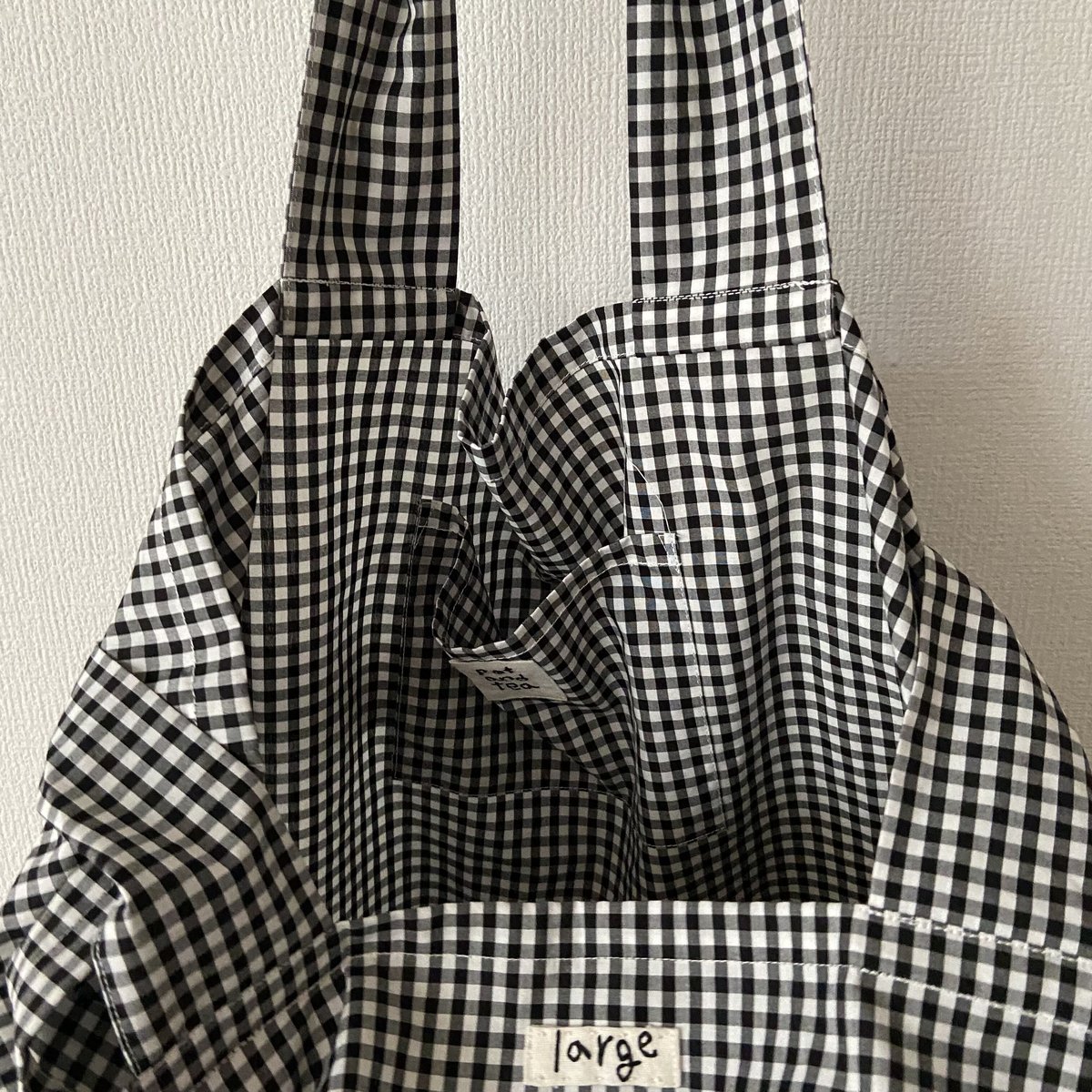 pot and tea 黒ギンガムチェック