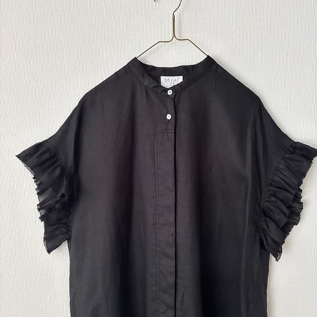 yuni 60/1 Linen gather sleeves ワンピース