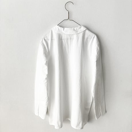 homspun バルキーシーチング フラットカラーブラウス