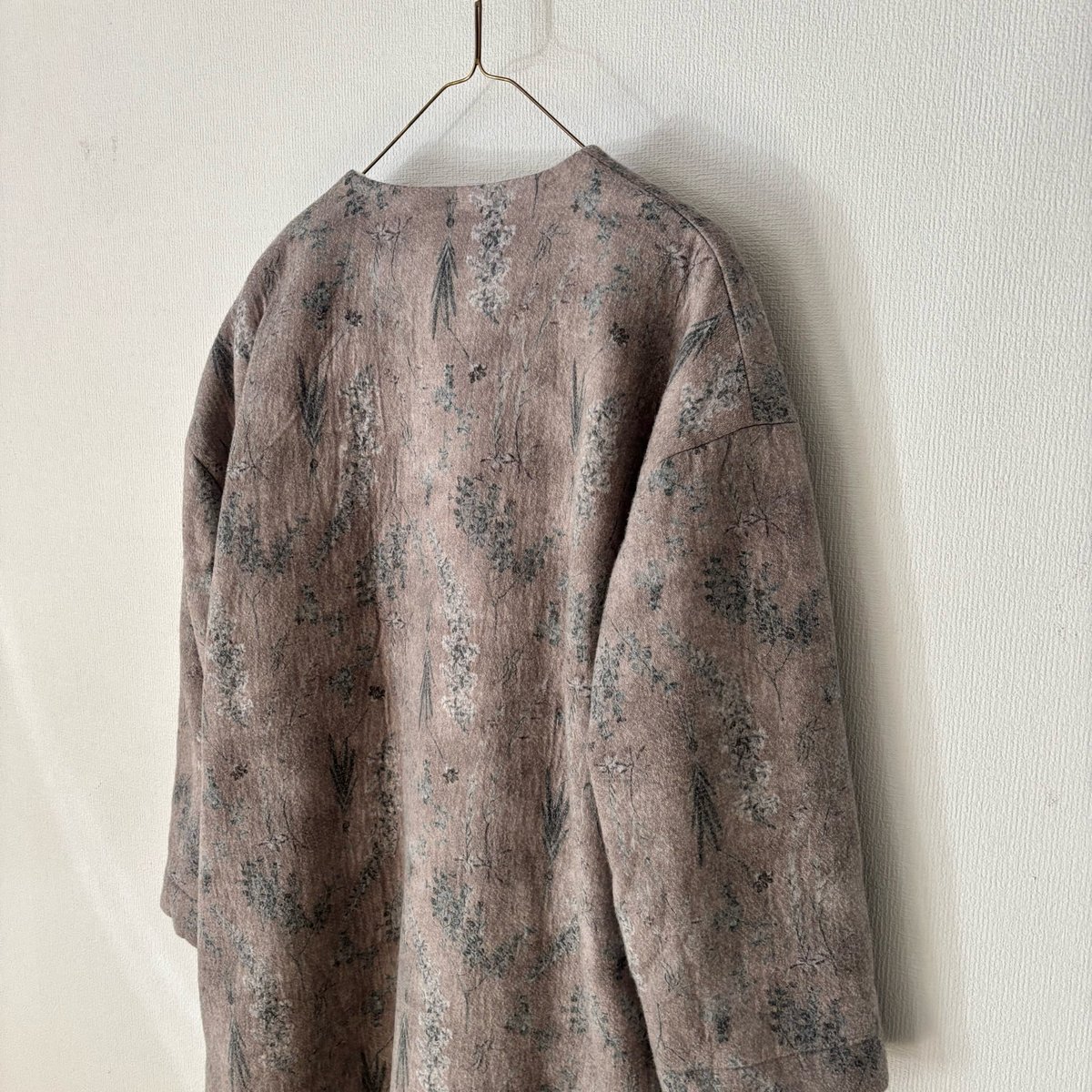 qiri old letter flowers coat | itonowa Life ON