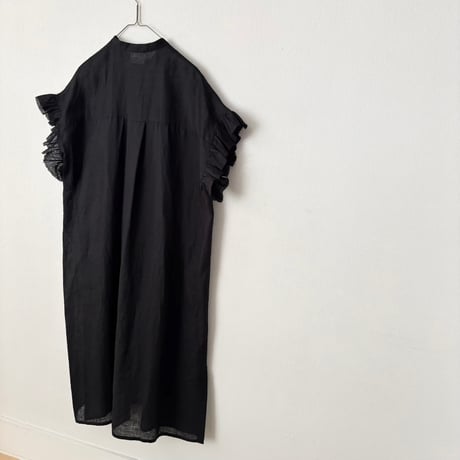 yuni 60/1 Linen gather sleeves ワンピース