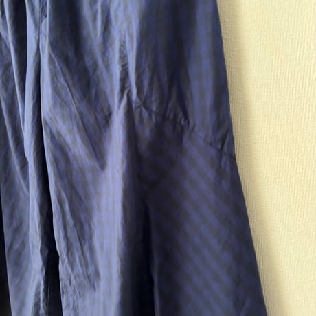 raha　edodaki gingham check flare wide pants