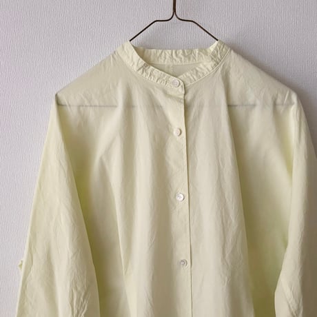 yuni コットンキャッチワッシャー タックシャツワンピース