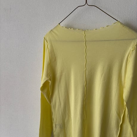 yuni 60/-強撚ストレッチフライス ボートネックプルオーバー