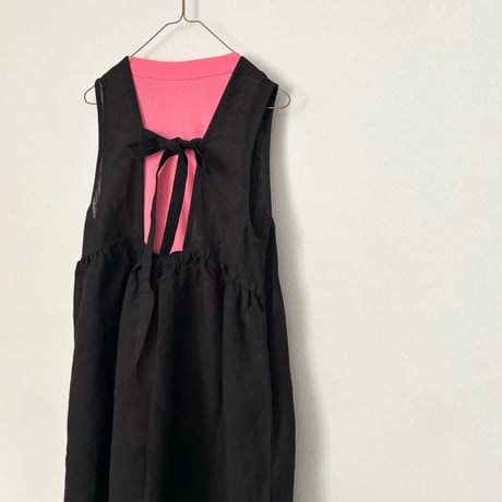FOG LINEN WORK ノーラ ワンピース・ブラック