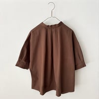 somewear clothing  サッカーストライプ2way五分袖ブラウス