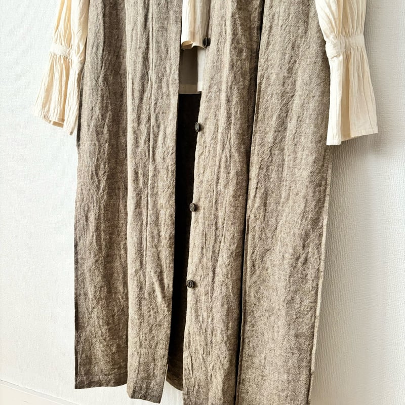 miho umezawa TRIPLE WASHED LINEN tuck jilet dre