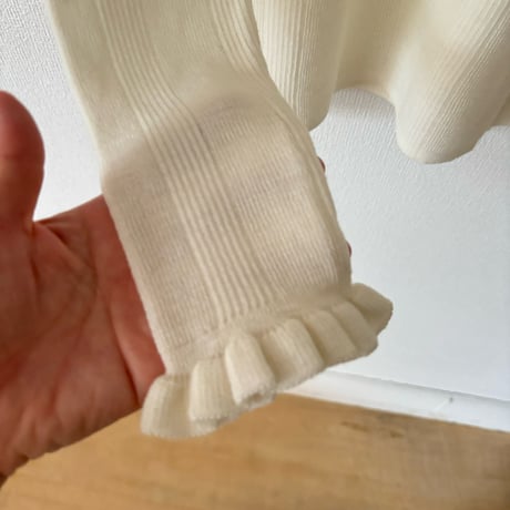 Hands of creation EXTRA FINE MERINO ランダムリブタートルプルオーバー
