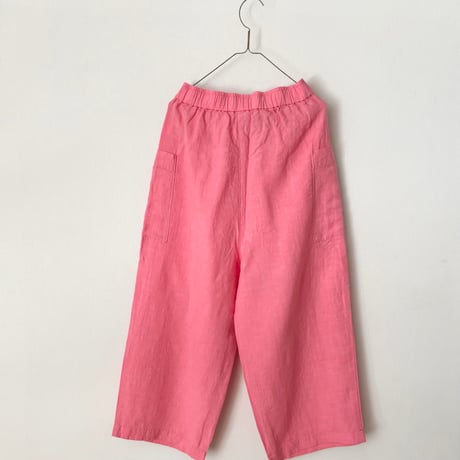 Hands of creation Linen 桐七炊き サイドポケット 8分丈パンツ