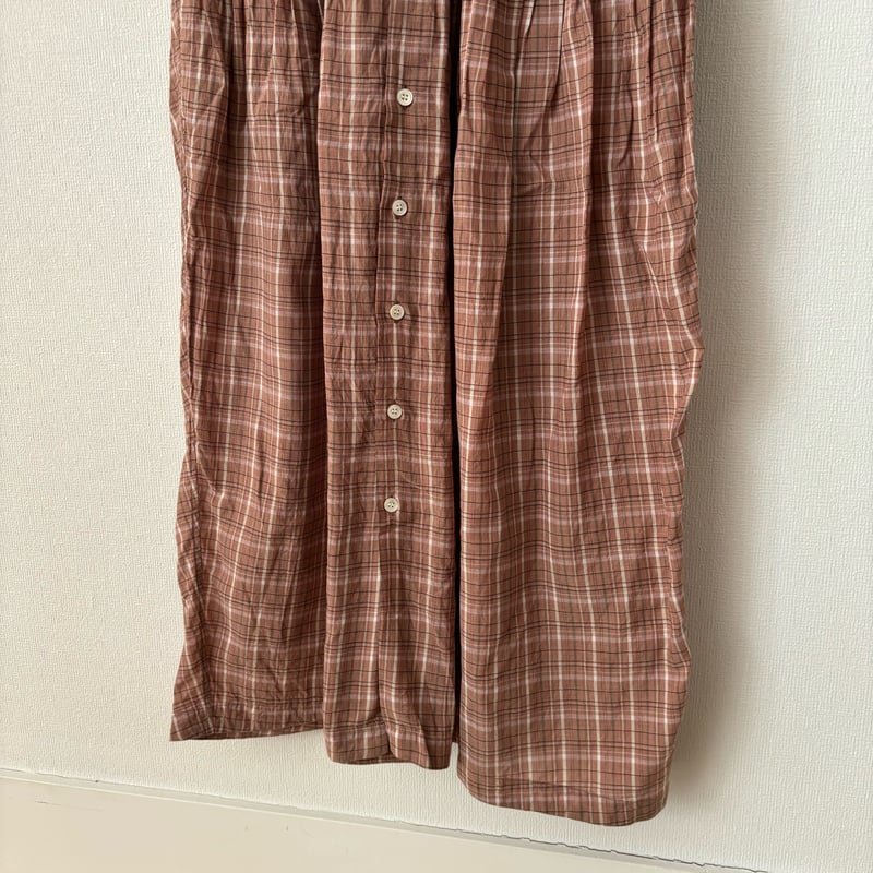 fig LONDON チェック　コットン ノースリーブ ワンピース N432 セール】ノースリーブドッキングワンピース（ワンピース