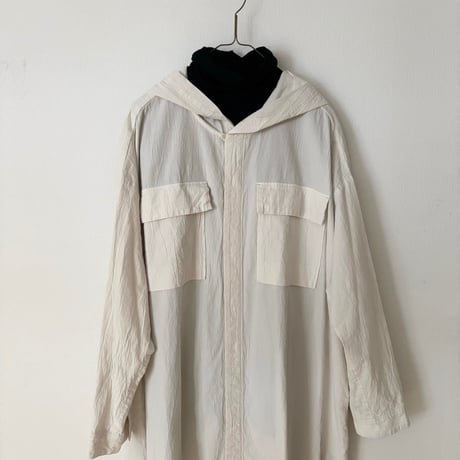 buoy buoy  強撚POPLIN 製品染 HOODIE DRESS