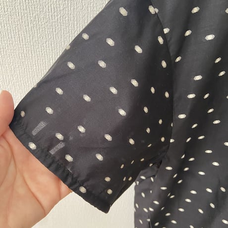 オールドマンズテーラー JACQUARD POLKA DOTS PULL OVER SHIRT