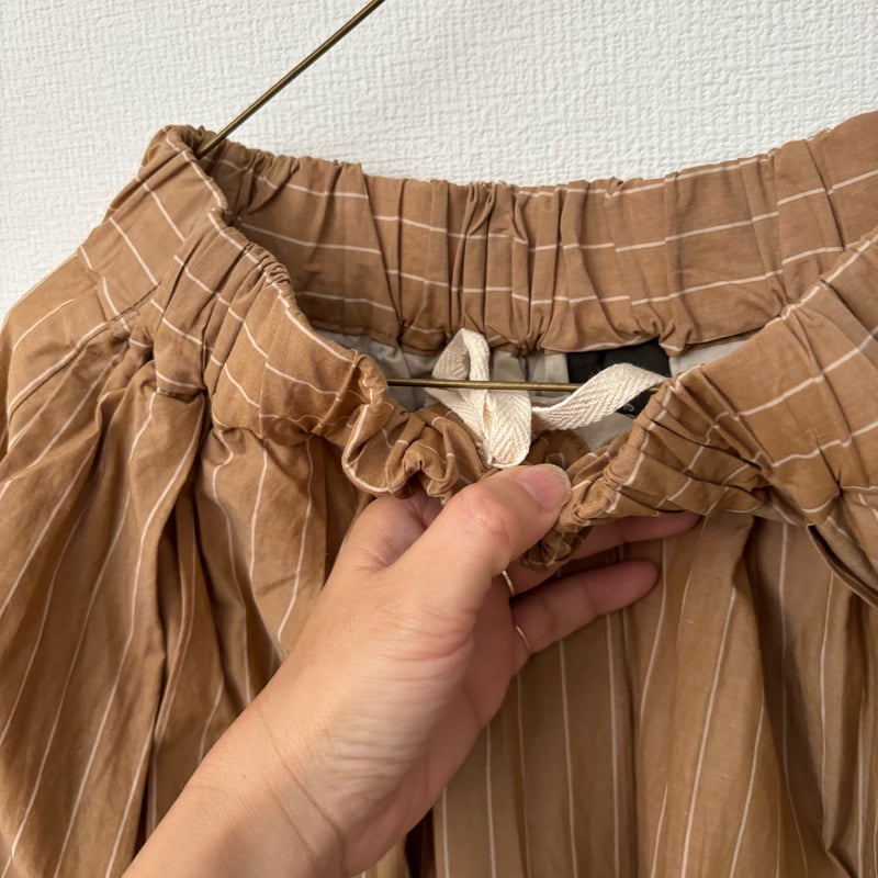 somewearclothing 超長綿70/-タイプライターストライプ 裏付きタック