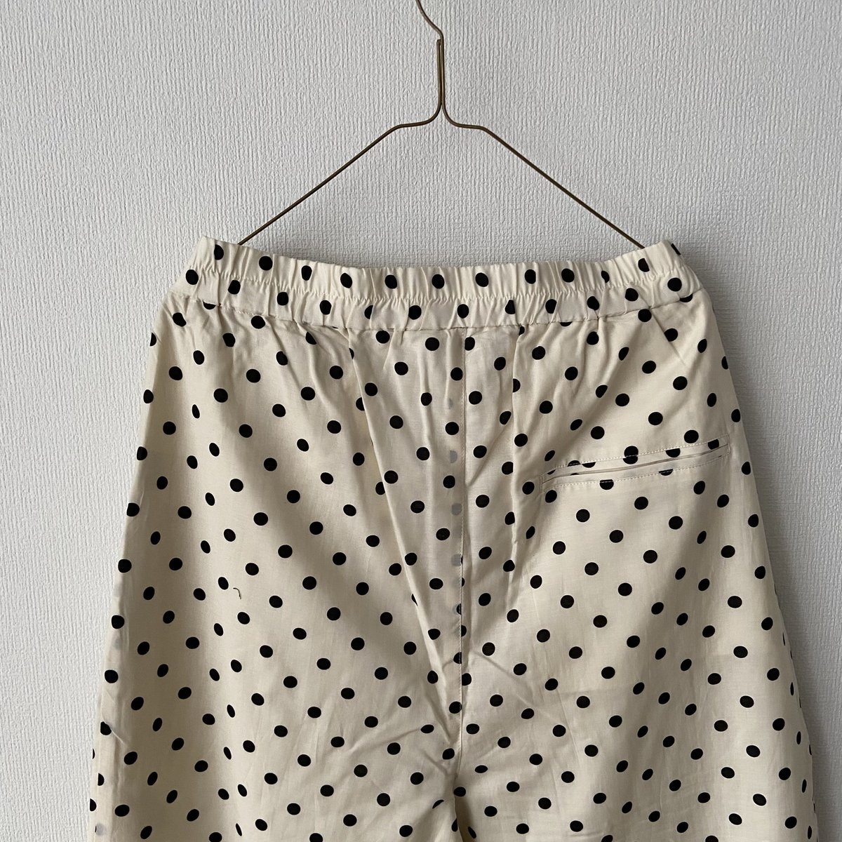 Hands of creation コットンキュプラドットイージーパンツ Hands of creation コットンキュプラドットイージーパンツ