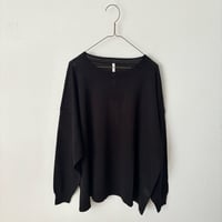 Hints On Moment Everything コットンリネンクルーネックプルオーバー   black