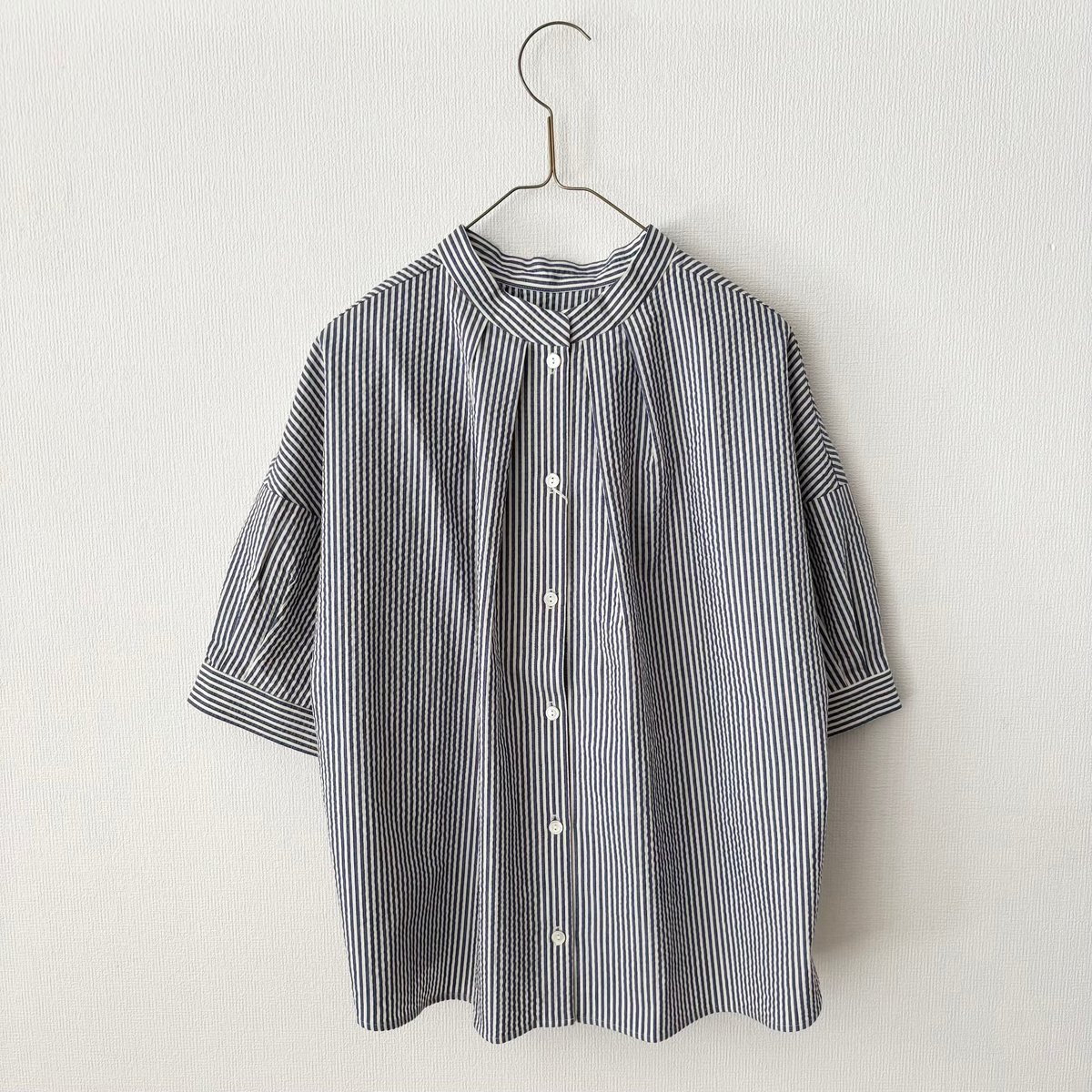 somewear clothing サッカーストライプ2way五分袖ブラウス | itono